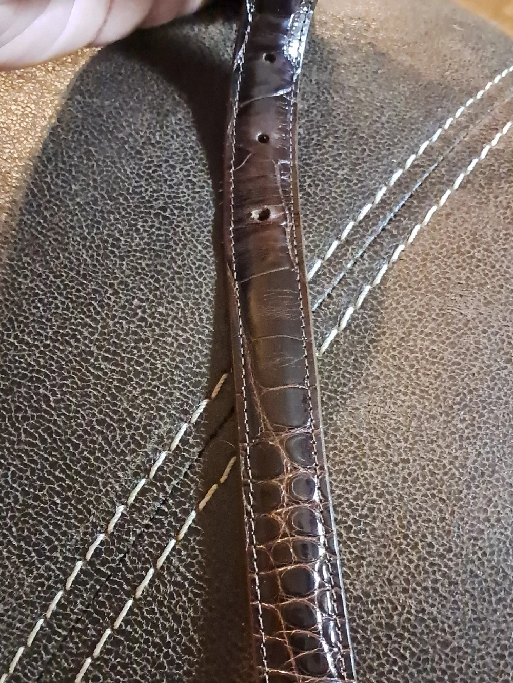 Douglas Magnus Genuine American Alligator Leather Belt Made in USA